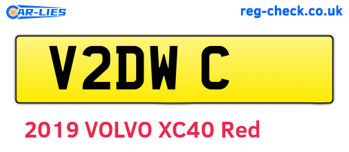 V2DWC are the vehicle registration plates.