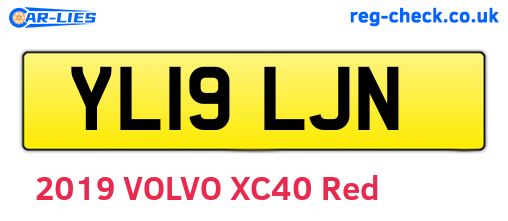 YL19LJN are the vehicle registration plates.