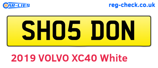 SH05DON are the vehicle registration plates.