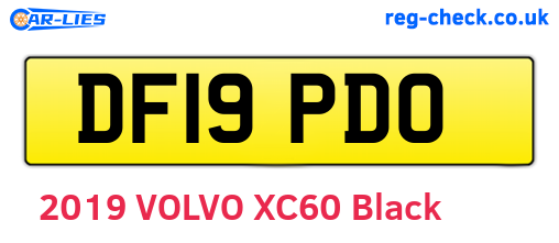 DF19PDO are the vehicle registration plates.