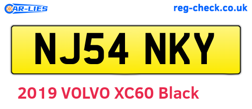 NJ54NKY are the vehicle registration plates.