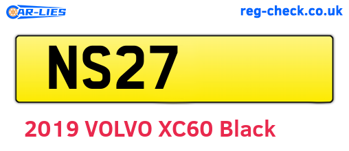 NS27 are the vehicle registration plates.