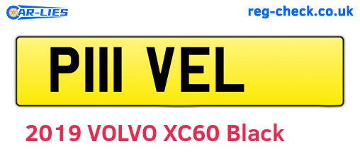 P111VEL are the vehicle registration plates.