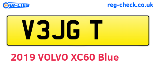 V3JGT are the vehicle registration plates.