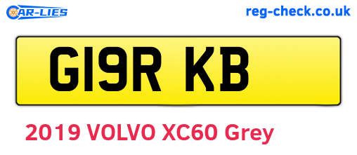 G19RKB are the vehicle registration plates.