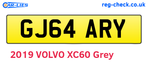 GJ64ARY are the vehicle registration plates.