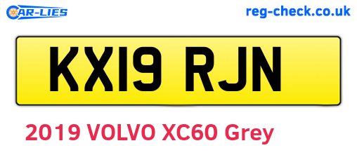 KX19RJN are the vehicle registration plates.