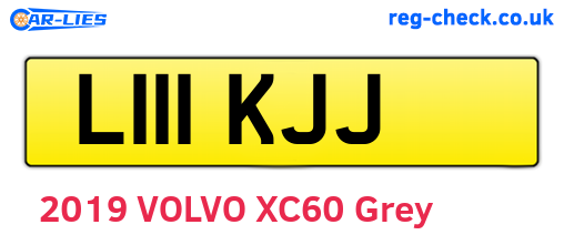 L111KJJ are the vehicle registration plates.