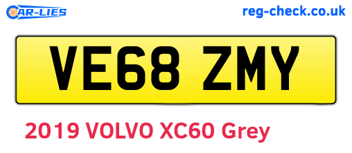 VE68ZMY are the vehicle registration plates.