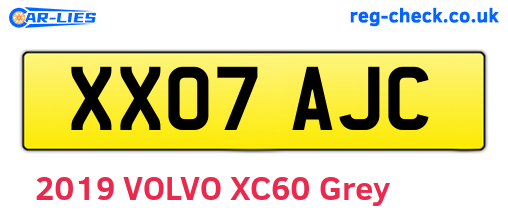 XX07AJC are the vehicle registration plates.