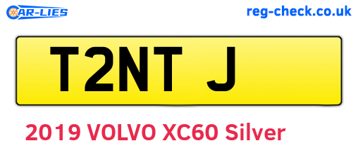 T2NTJ are the vehicle registration plates.