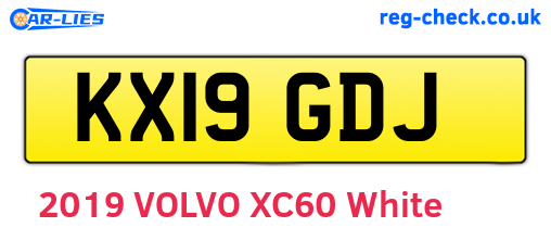 KX19GDJ are the vehicle registration plates.
