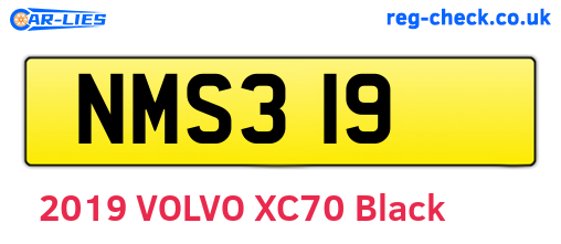 NMS319 are the vehicle registration plates.