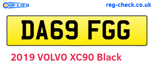 DA69FGG are the vehicle registration plates.