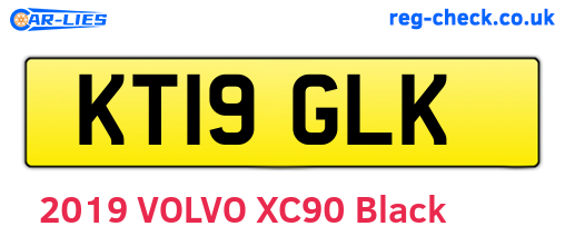 KT19GLK are the vehicle registration plates.