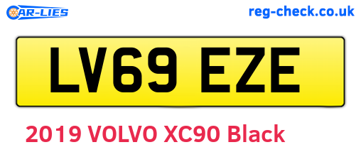 LV69EZE are the vehicle registration plates.