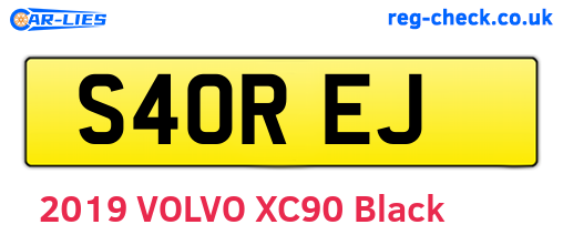 S40REJ are the vehicle registration plates.