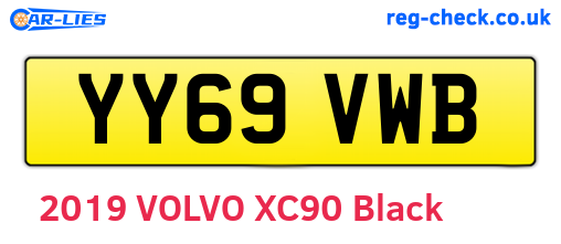 YY69VWB are the vehicle registration plates.