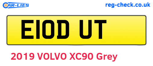 E10DUT are the vehicle registration plates.