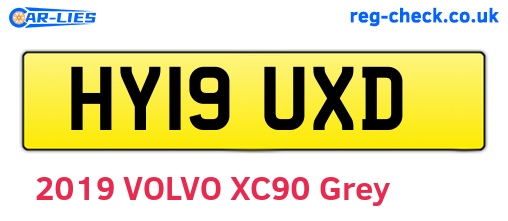 HY19UXD are the vehicle registration plates.