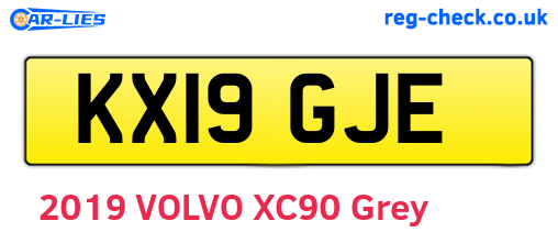 KX19GJE are the vehicle registration plates.