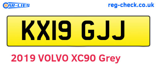 KX19GJJ are the vehicle registration plates.