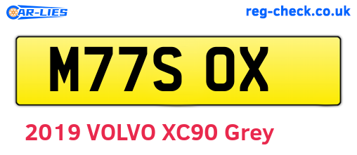 M77SOX are the vehicle registration plates.