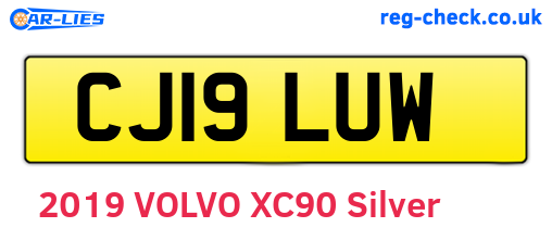 CJ19LUW are the vehicle registration plates.