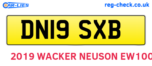 DN19SXB are the vehicle registration plates.