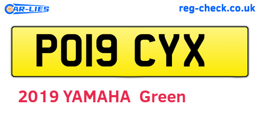 PO19CYX are the vehicle registration plates.