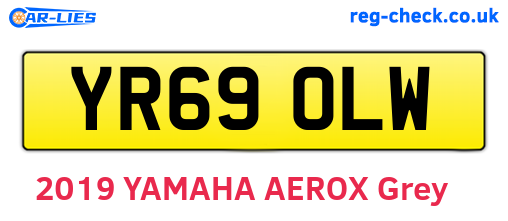 YR69OLW are the vehicle registration plates.