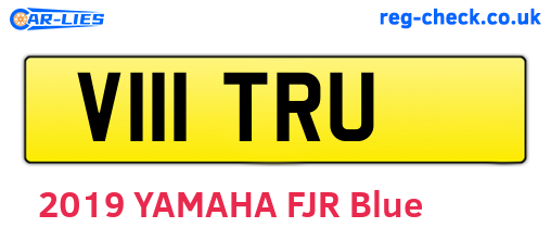 V111TRU are the vehicle registration plates.