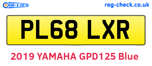 PL68LXR are the vehicle registration plates.