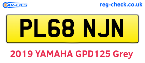 PL68NJN are the vehicle registration plates.