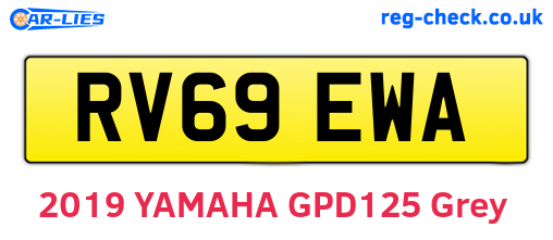 RV69EWA are the vehicle registration plates.