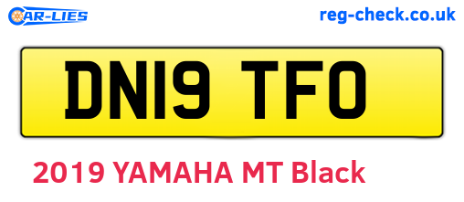 DN19TFO are the vehicle registration plates.