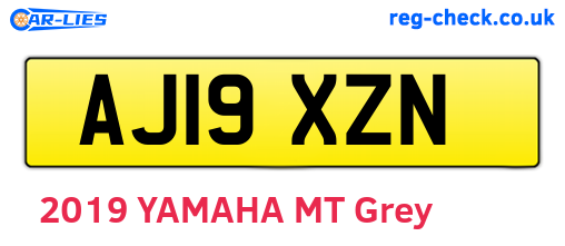 AJ19XZN are the vehicle registration plates.