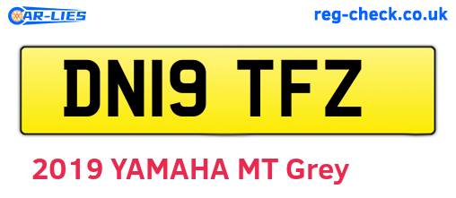 DN19TFZ are the vehicle registration plates.