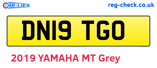 DN19TGO are the vehicle registration plates.