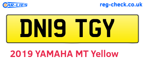 DN19TGY are the vehicle registration plates.