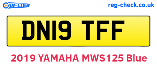 DN19TFF are the vehicle registration plates.