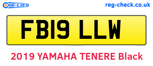 FB19LLW are the vehicle registration plates.