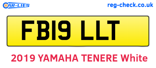 FB19LLT are the vehicle registration plates.