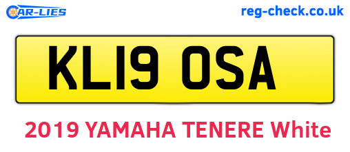 KL19OSA are the vehicle registration plates.