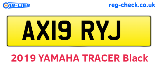 AX19RYJ are the vehicle registration plates.