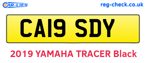CA19SDY are the vehicle registration plates.
