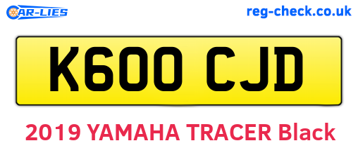 K600CJD are the vehicle registration plates.