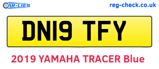 DN19TFY are the vehicle registration plates.
