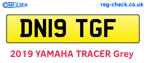 DN19TGF are the vehicle registration plates.