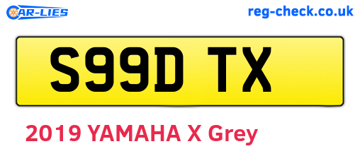 S99DTX are the vehicle registration plates.